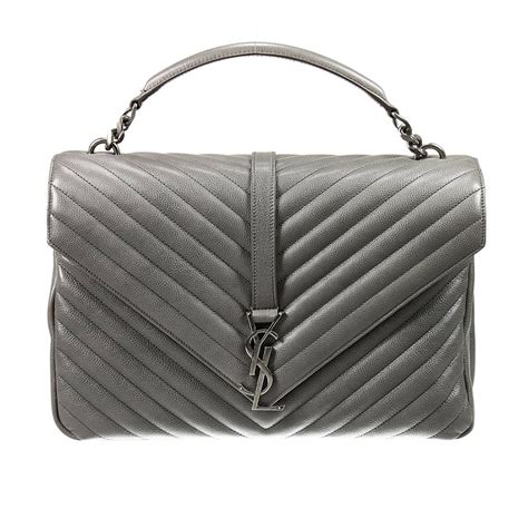 ysl collège|YSL college bag large grey.